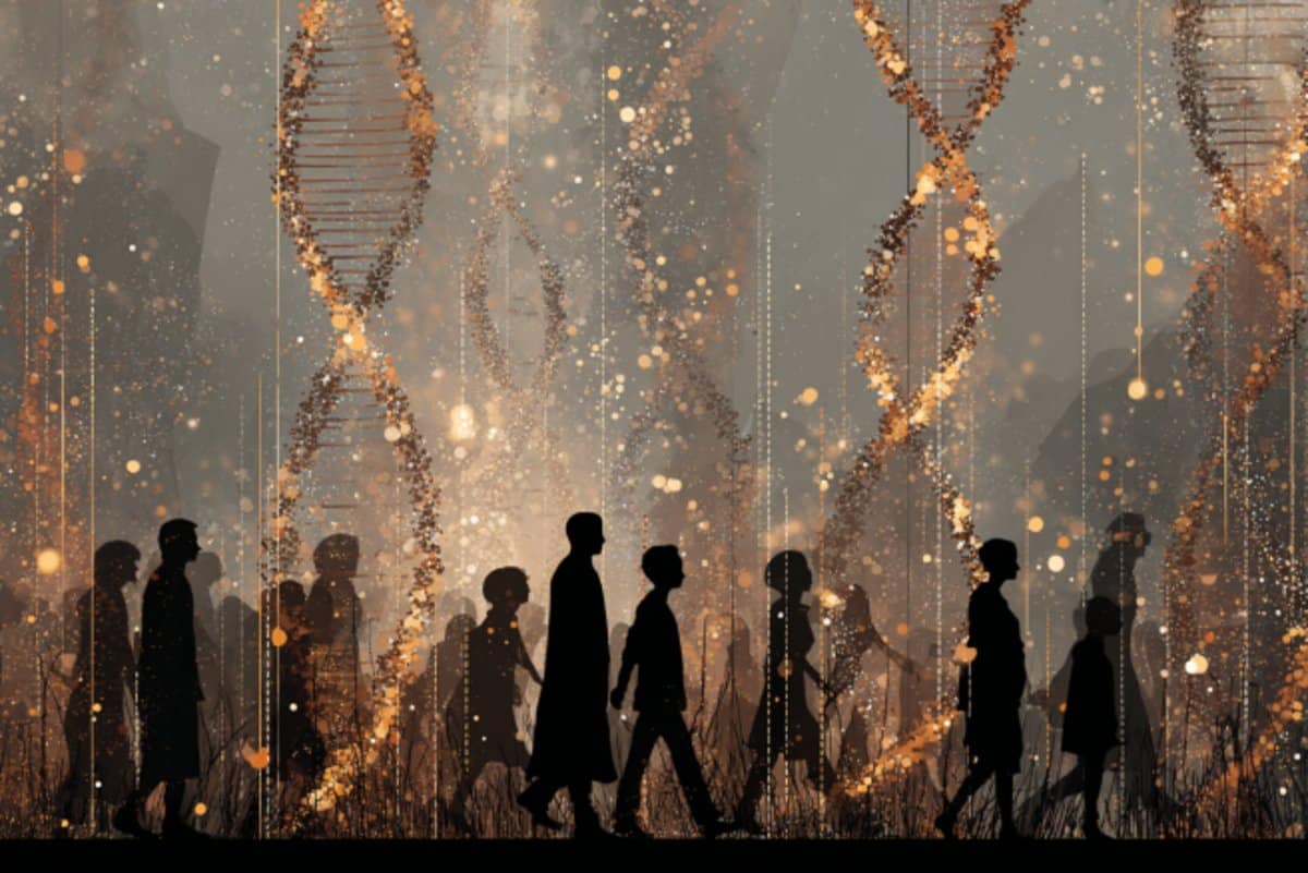 This shows people and DNA.