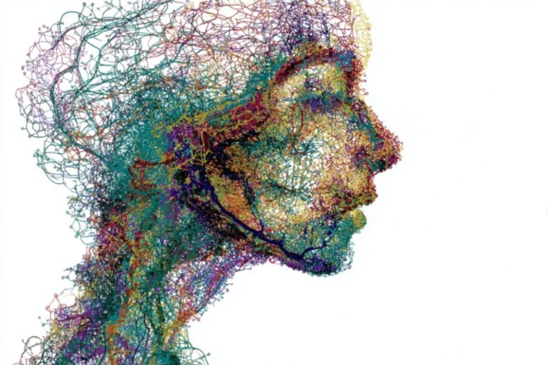 This shows a woman's head.