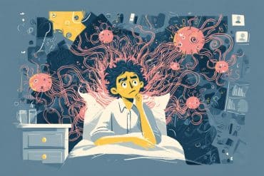 This shows a sick person in bed.