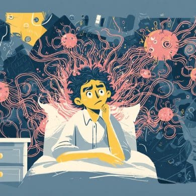 This shows a sick person in bed.