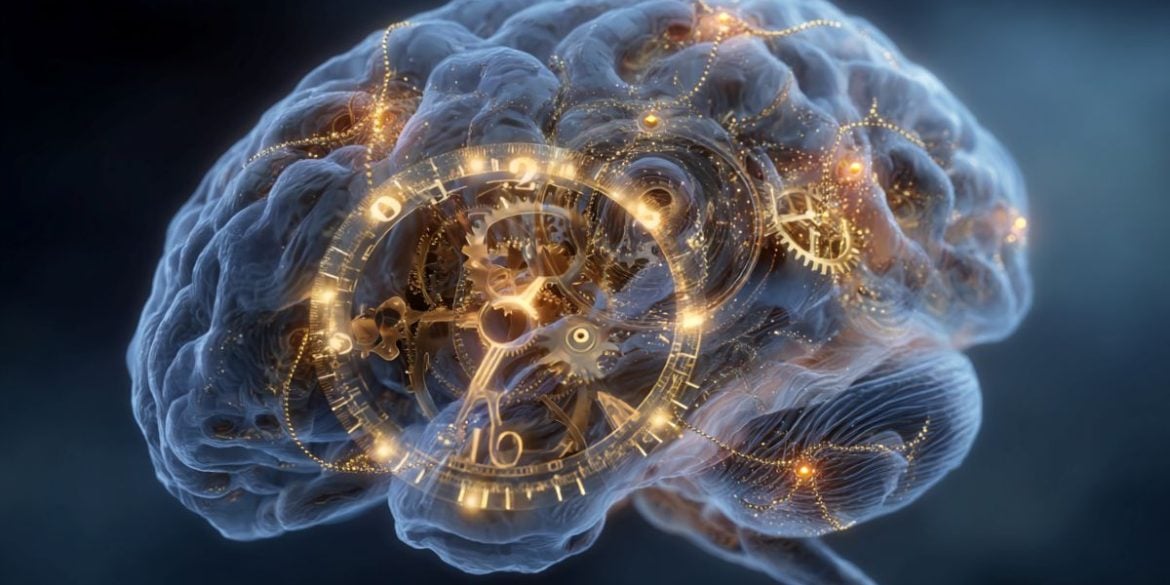 This shows a brain and a clock.
