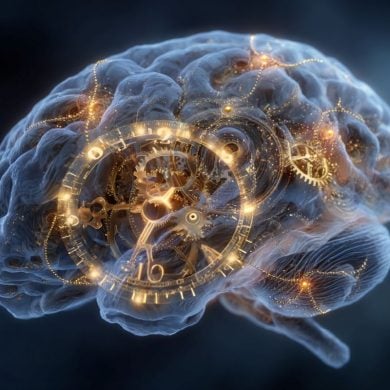 This shows a brain and a clock.