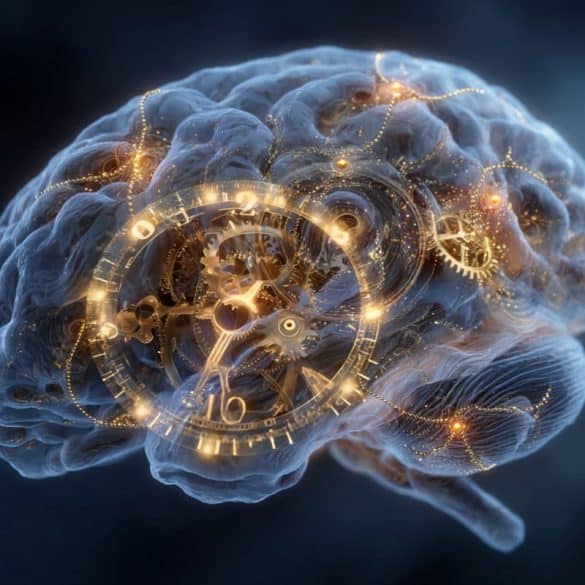 This shows a brain and a clock.