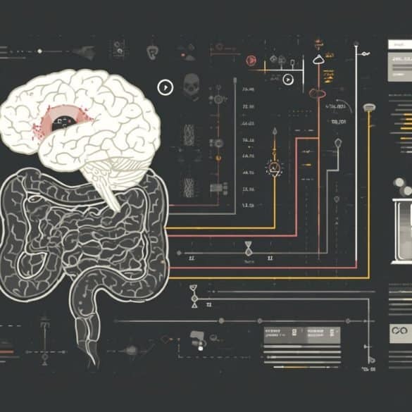 This shows a brain and a gut.