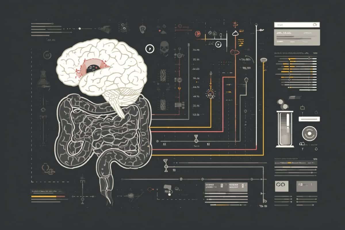 This shows a brain and a gut.