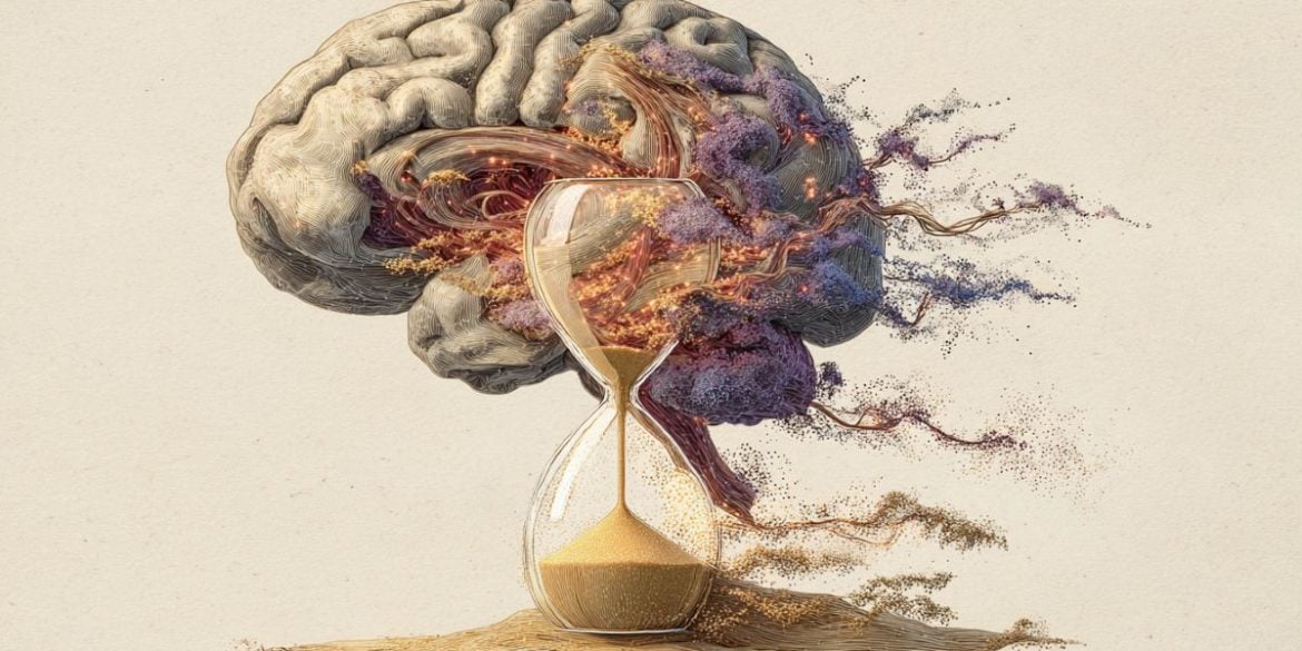 This shows a brain and an hour glass.