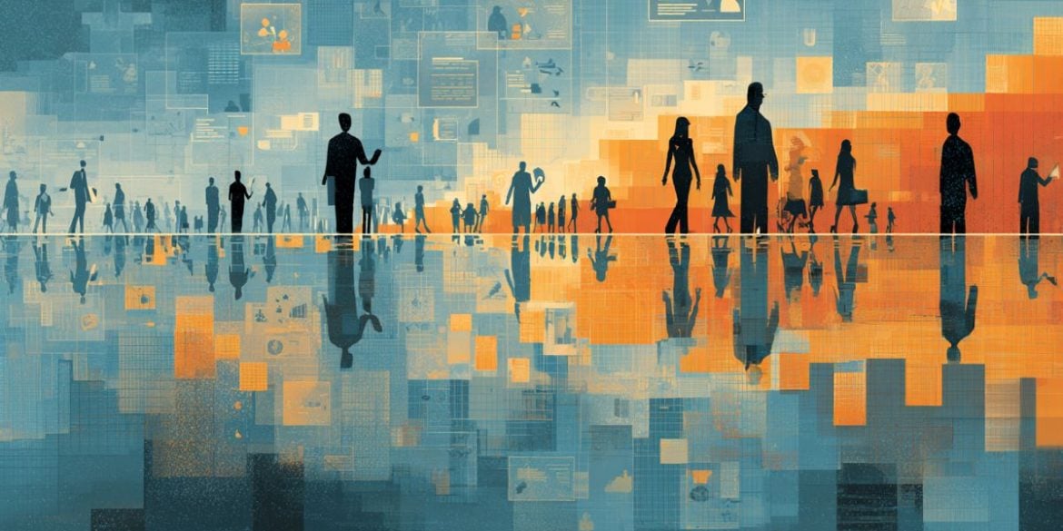 This shows people walking.