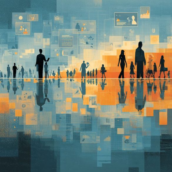 This shows people walking.