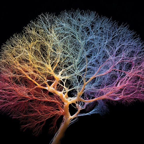 This shows a brain and neurons.