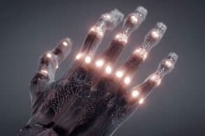 This shows a bionic hand.