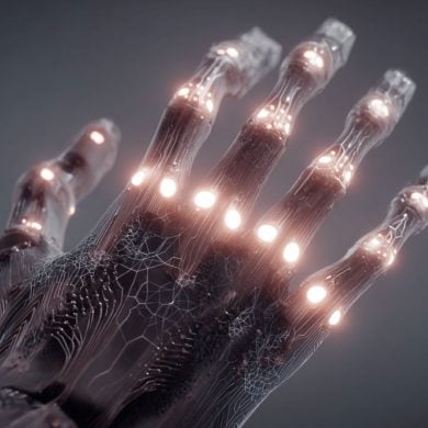 This shows a bionic hand.