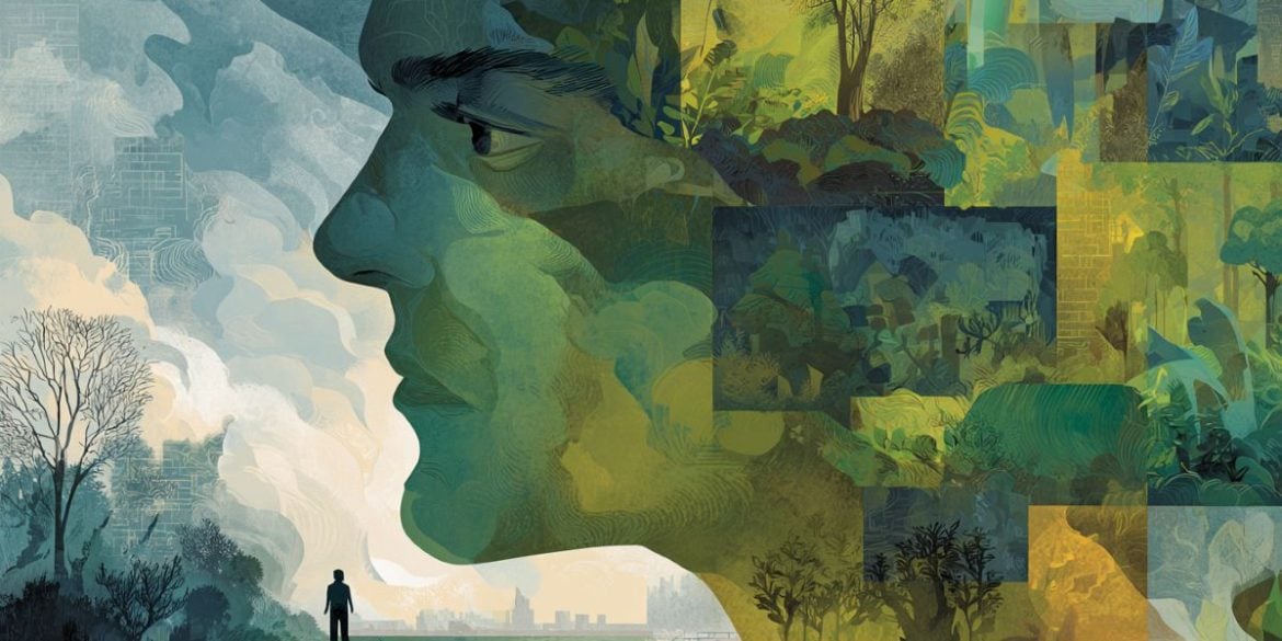 This shows a person and a natural environment.