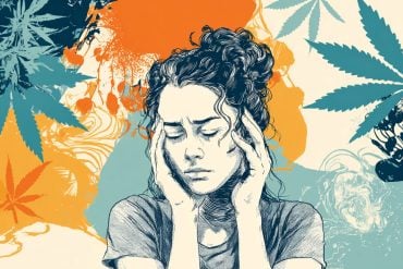 This shows a stressed woman and leaves.