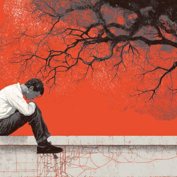 This shows a depressed man.