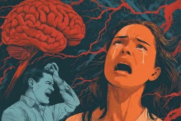 This shows an angry man, a crying woman and a brain.