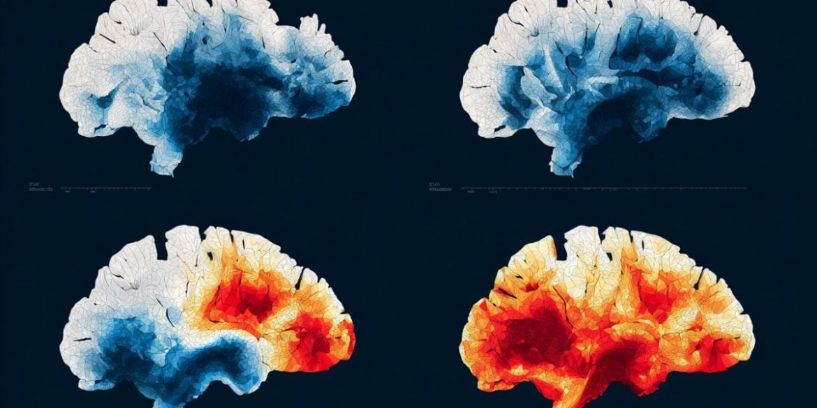 This shows AI representations of brain scans.