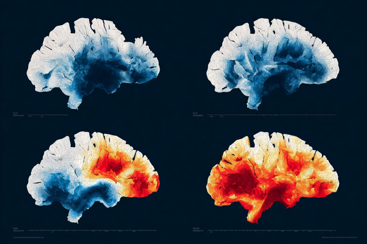 This shows AI representations of brain scans.