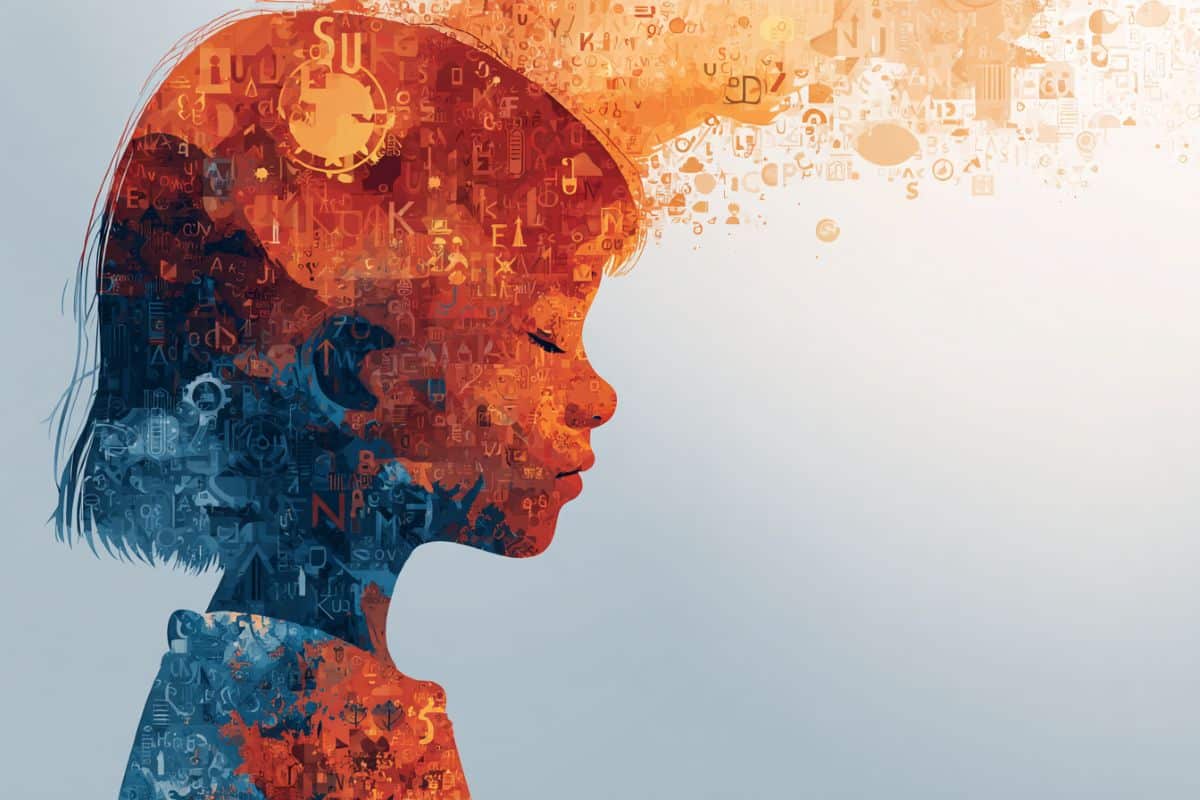 This shows the outline of a child's head.