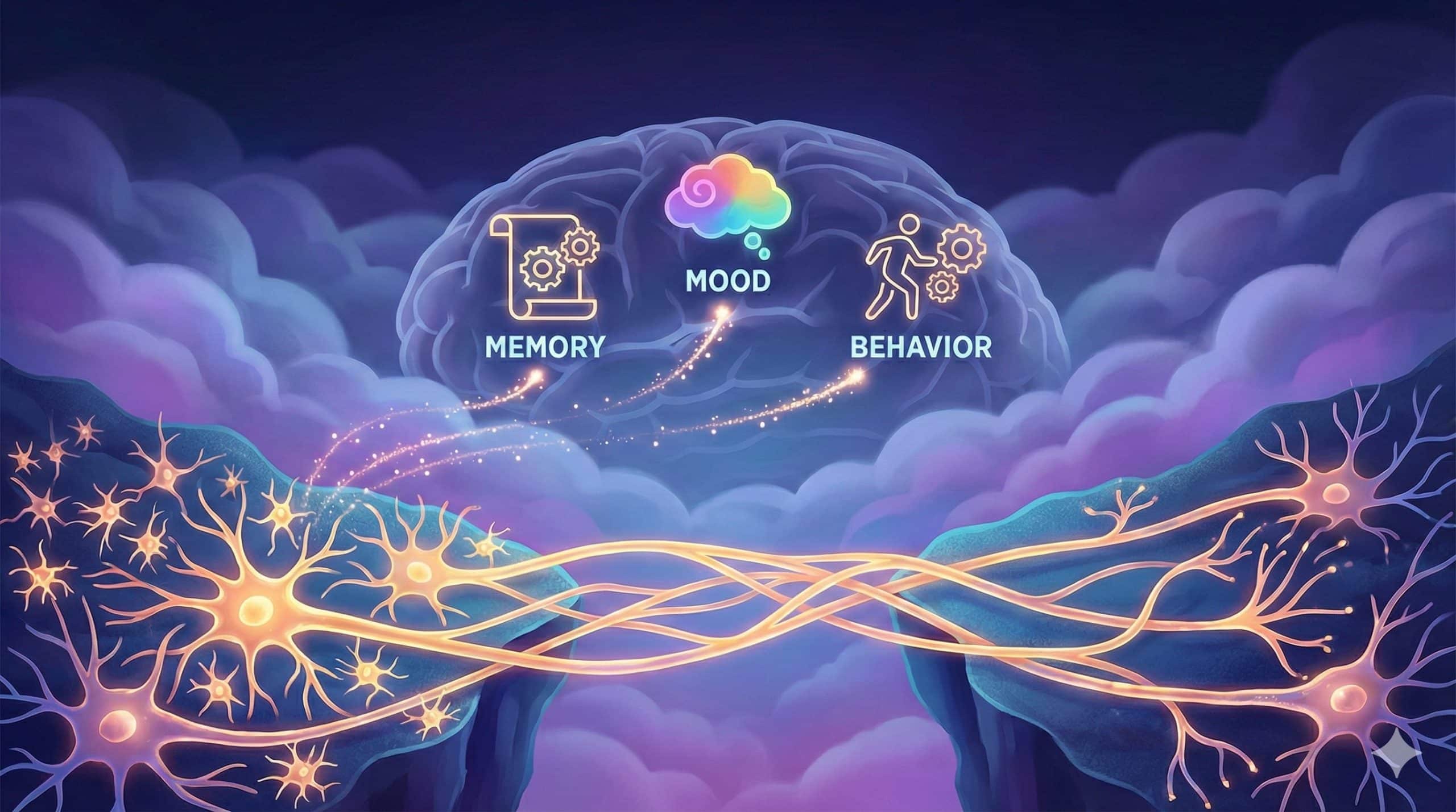 This shows a brain and neurons.