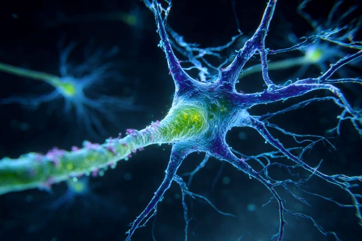 This shows a neuron.