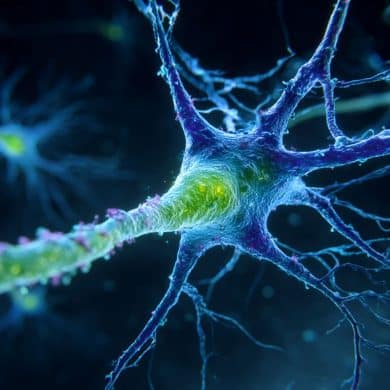 This shows a neuron.