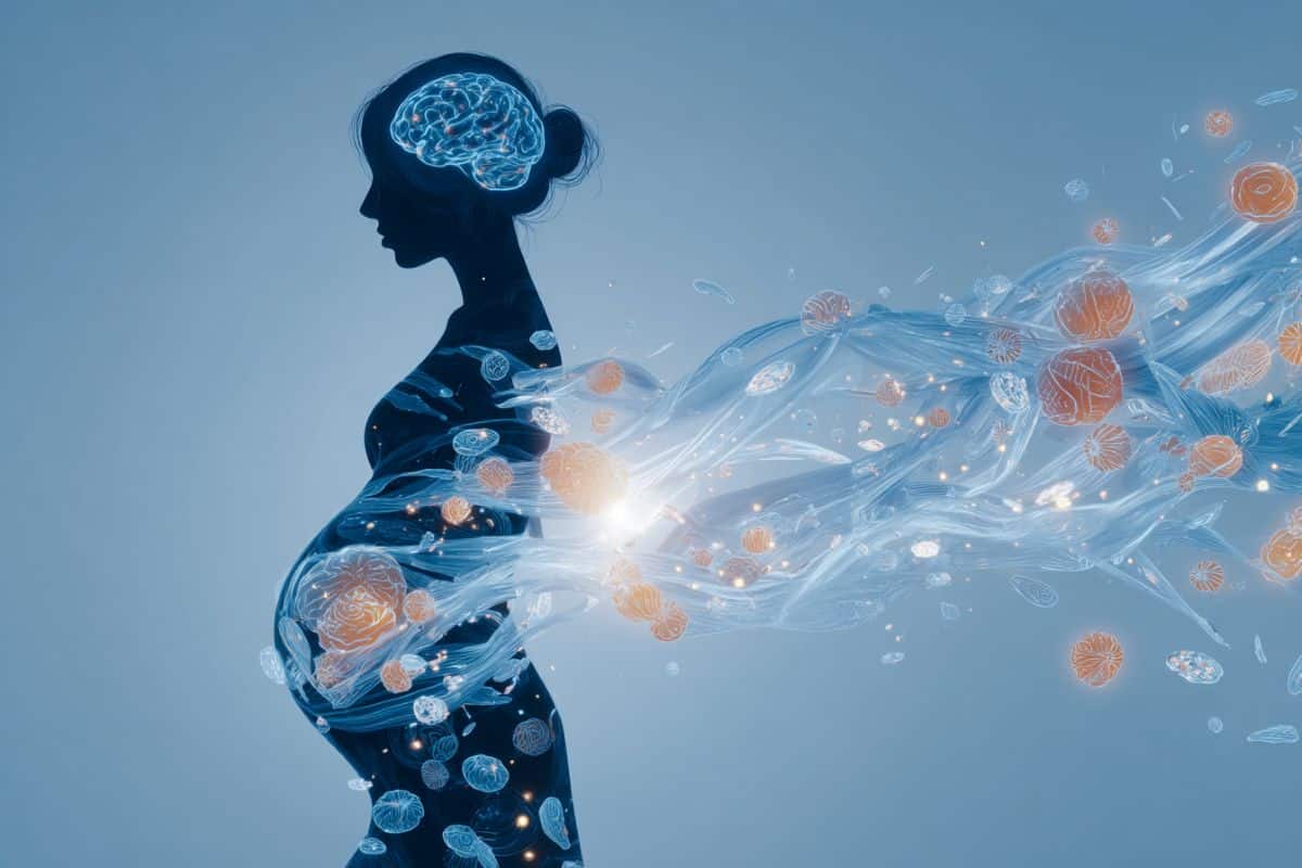 This shows a pregnant woman.