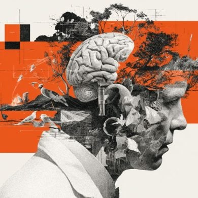 This shows a head and a brain.