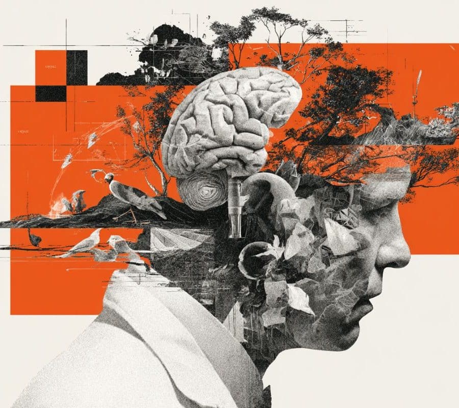 This shows a head and a brain.