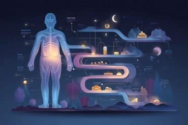 This shows the outline of a person and foods.