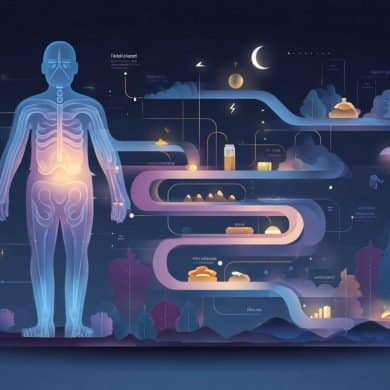 This shows the outline of a person and foods.