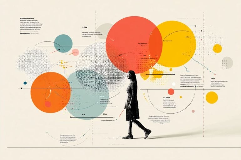 This shows a person and ven diagrams.