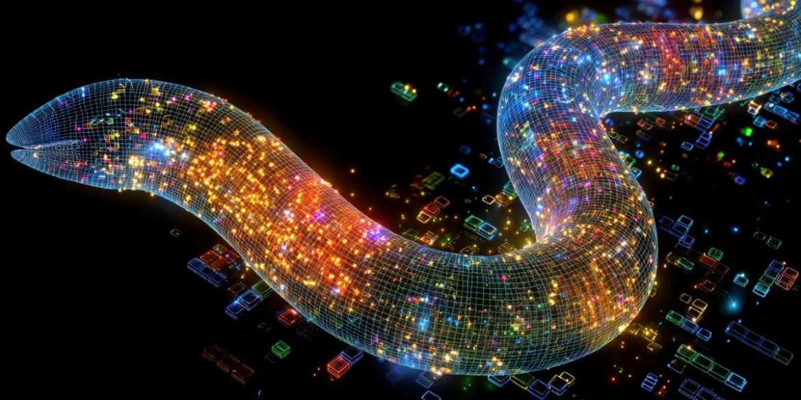 This shows a worm digitized.