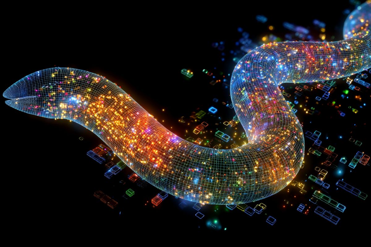 This shows a worm digitized.