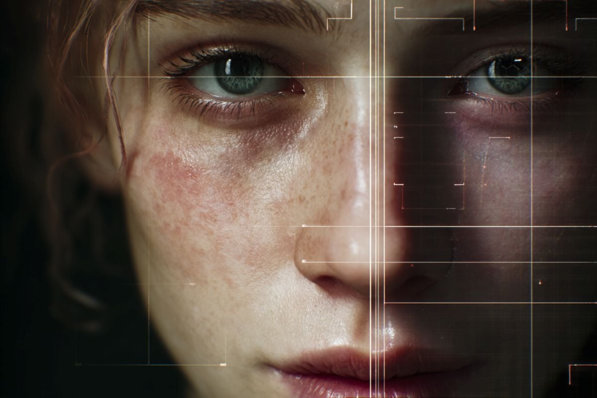 This shows an AI generated face. Could you spot it was generated by AI?