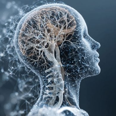 This shows a brain and a person working out.