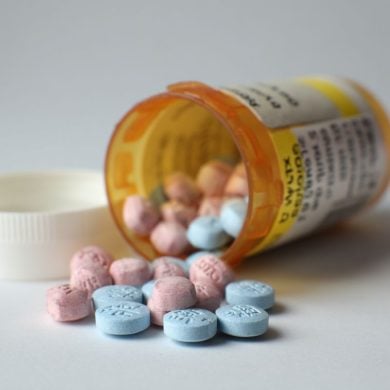 This shows an open pill bottle.