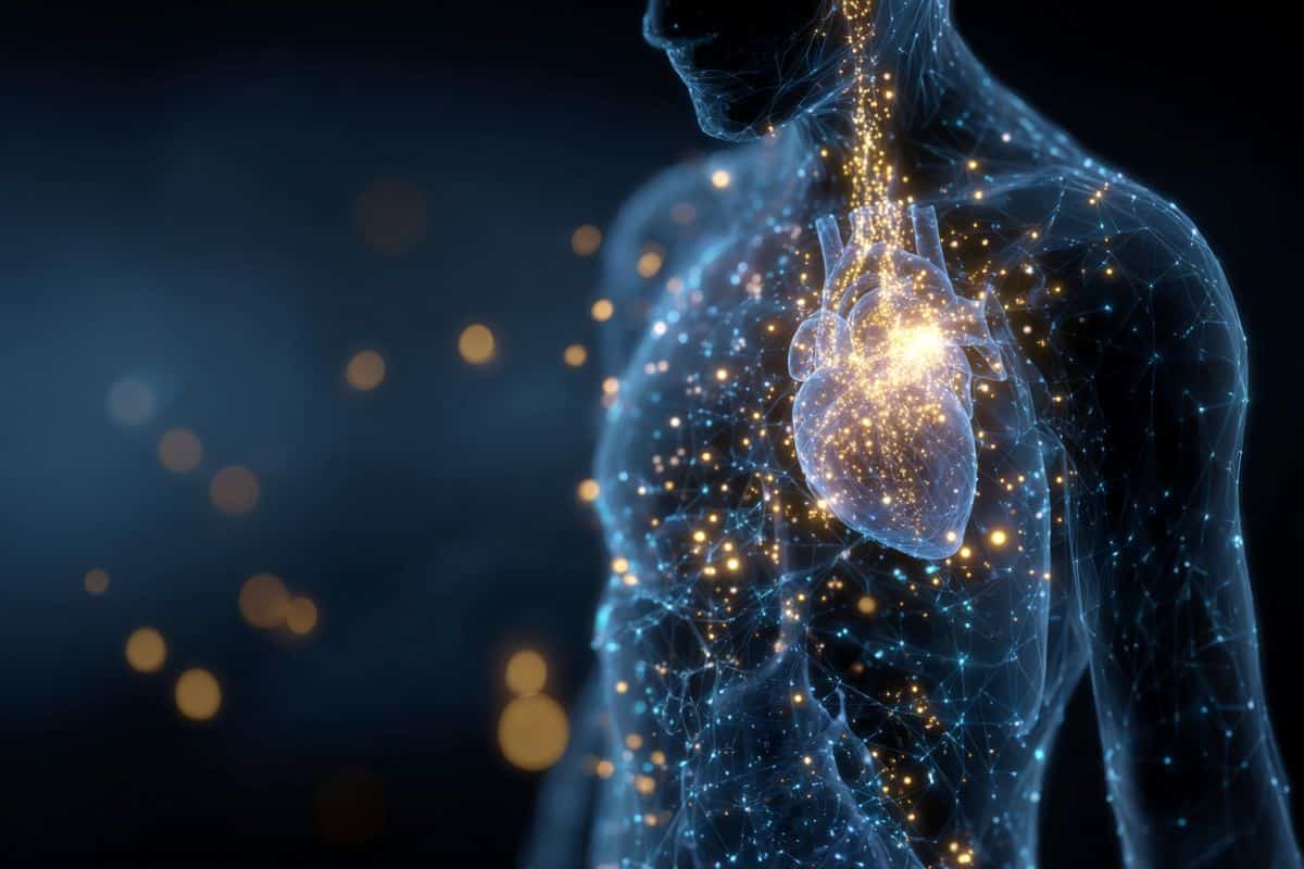 This shows a glowing heart.