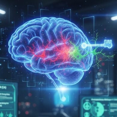 This shows a brain with the nucleus accumbens highlighted, showing where the drug activates to prevent opioid relapse behaviors.