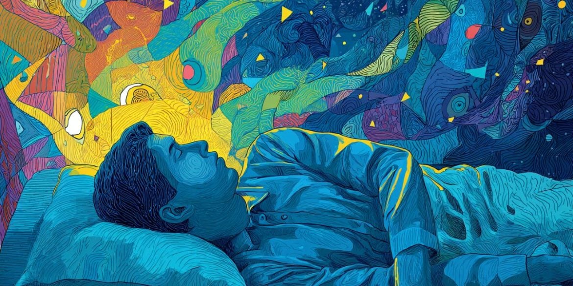 This shows a person sleeping.