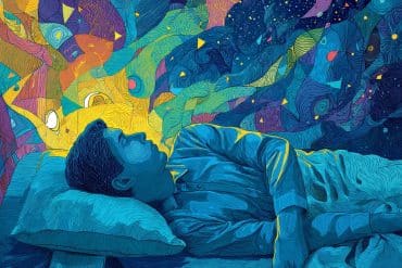 This shows a person sleeping.