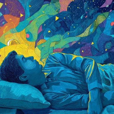 This shows a person sleeping.