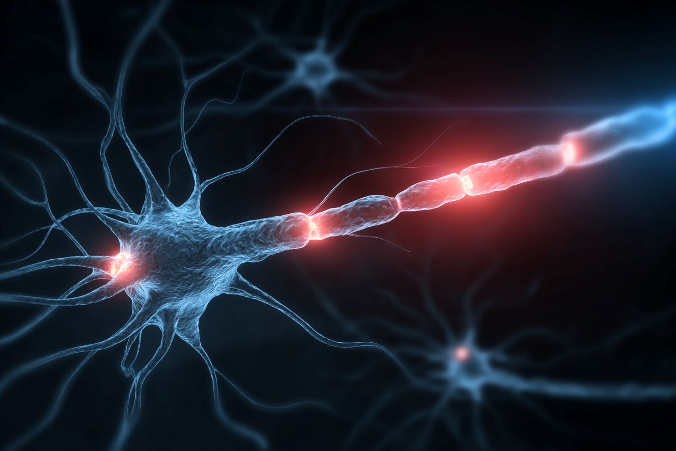 This shows a neuron.