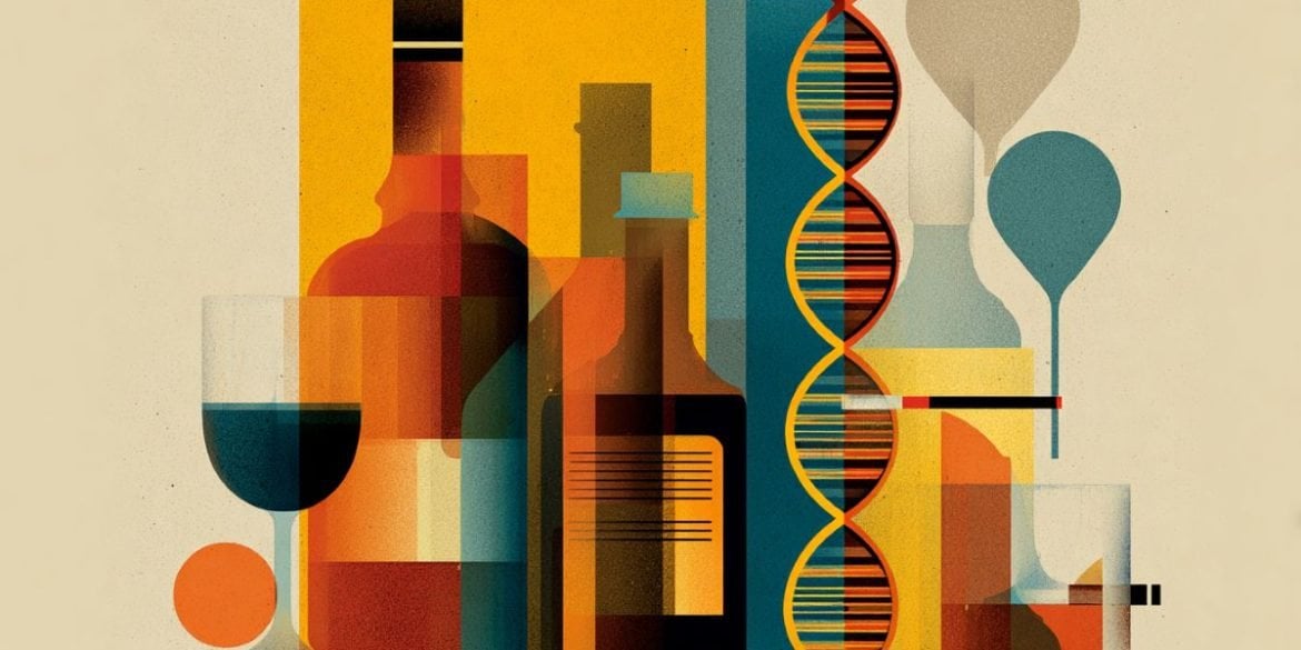 This shows bottles and DNA.