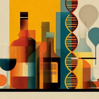 This shows bottles and DNA.