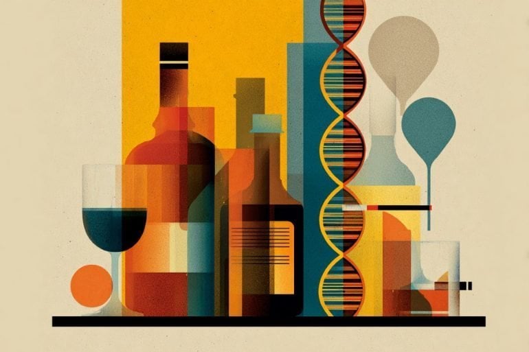 This shows bottles and DNA.