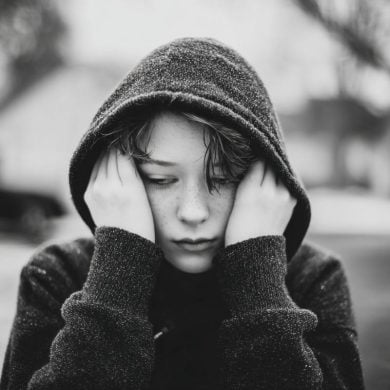 This shows a depressed teen.