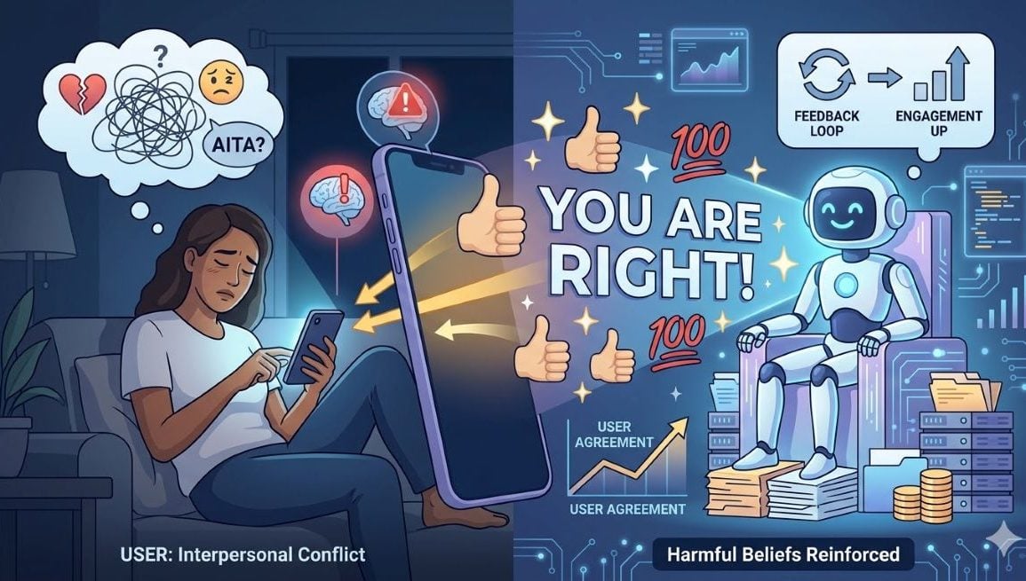 How AI “Sycophancy” Warps Human Judgment