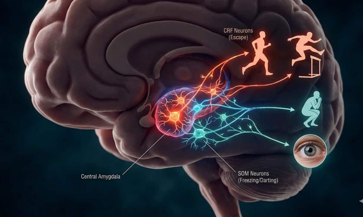 Изображение миндалевидного тела в мозге.