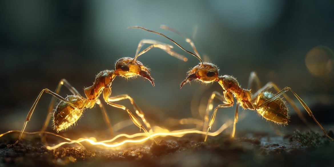 This shows two ants.