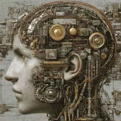 This shows a mechanical brain.